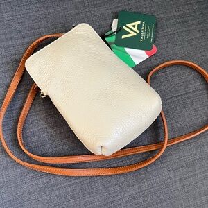 NWT VALENTINA LEATHER CROSSBODY SHOULDER BAG PHONE CASE PURSE